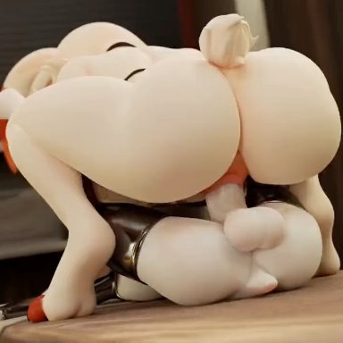 nintendo, pokemon, generation 8 pokemon, pokemon (species), scorbunny, amazon position, amazonian mating press, anthro, anthro on anthro, anthro penetrated, anthro penetrating, anthro penetrating anthro, anthro penetrating female, ass, ass jiggle