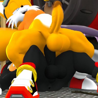sega, sonic the hedgehog (series), omochao, rouge the bat, shadow the hedgehog, tails, silvertilver, anal, anal orgasm, anal sex, anklet, anthro, anthro on anthro, anthro penetrated, anthro penetrating