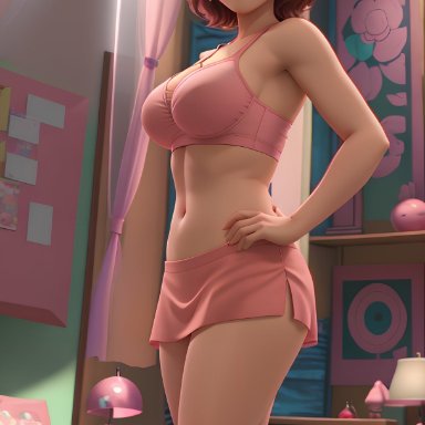big hero 6, disney, marvel, cass hamada, skyblade3dx, stable diffusion, 1girls, athletic, athletic female, aunt, big ass, big breasts, bottom heavy, breasts, brown hair
