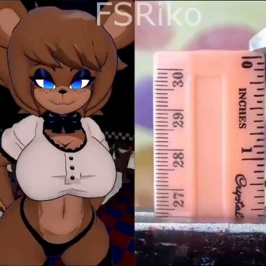 fazclaire's nightclub, five nights at freddy's, five nights in anime, fredina's nightclub, vrchat, freddy (fnaf), fredina (cally3d), frenni fazclaire, big breasts, breasts, female, fsriko, thick thighs, wide hips, 2023