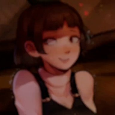 atlus, persona, persona 5, makoto niijima, fluffydango, hentaudio, qpafterhoursch, raptoraudiosfx, 1girls, after anal, after sex, anal hair, anus, black dress, blush