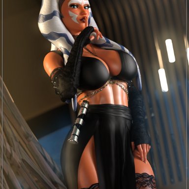 clone wars, lucasfilm, star wars, ahsoka tano, togruta, datzalab, 1girls, alien, alien girl, alien humanoid, athletic, athletic female, big breasts, breasts, busty