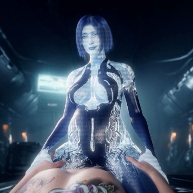 halo (game), halo (series), cortana, vgerotica, belly, big breasts, bouncing belly, bouncing breasts, nipples, nude, penis, pregnant, pregnant female, pregnant sex, pussy