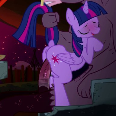 friendship is magic, my little pony, minotaur, twilight sparkle (mlp), canaryprimary, anthro, feral, horse, male moaning, pony, sex, vaginal penetration, animated, sound, tagme