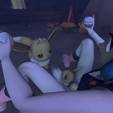 pokemon, dawn (pokemon), eevee, bangerofsticks, 1futa, bigger dom, bigger futa, bigger penetrating smaller, cum, cum on face, cute, excessive cum, feral, feral penetrated, futa on feral