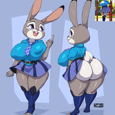 zootopia, judy hopps, joaoppereiraus, 1girls, anthro, ass, ass bigger than body, ass bigger than head, big ass, big breasts, big butt, breasts, breasts bigger than body, breasts bigger than head, breasts bigger than torso