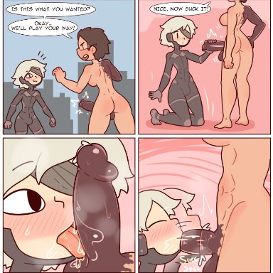 metal gear, metal gear rising, metal gear rising: revengeance, patreon, raiden (metal gear), senator armstrong, red7cat, 1boy, 1futa, abs, assertive male, assertive sub, balls, big penis, blush