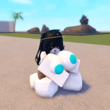 roblox, whorblox adventure, robloxian, 1girls, 3boys, ass, bee, big breasts, blowjob, carrying, cum, cum in mouth, cum in pussy, cum inside, cum on body