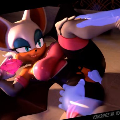 monsterbox, sega, sonic (series), sonic the hedgehog (series), rouge the bat, aquapaulo, valorlynz, 1boy, 1girls, anthro, anthro focus, bat, big breasts, blue eyeshadow, boots