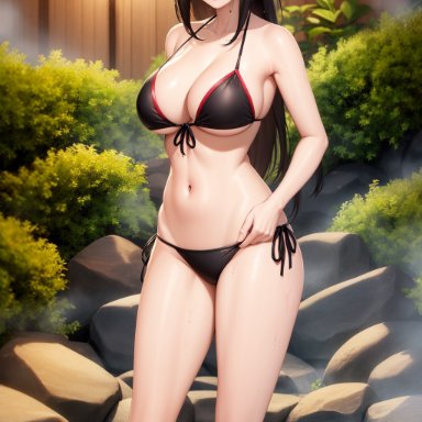 boruto: naruto next generations, naruto, naruto (series), hyuuga hanabi, nai diffusion, spaze42, stable diffusion, 1girls, bare legs, bare shoulders, big breasts, bikini, blush, breasts, brown hair