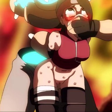 boruto: naruto next generations, naruto, sarada uchiha, audiogman, bestofnesia, 1boy, aphrodisiac, black panties, drugged, female, forced, headband, interspecies, leggings, male