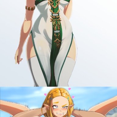 tears of the kingdom, the legend of zelda, princess zelda, zelda (tears of the kingdom), the amazing gambit, 1girls, blonde hair, female, female focus, short hair, zonai outfit