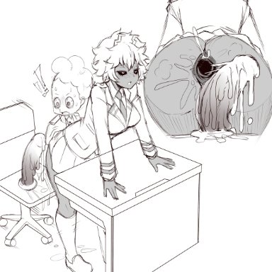 my hero academia, ashido mina, mina ashido, mineta minoru, minoru mineta, standby, 1girls, anal, anal sex, anus, ass, ass focus, big ass, big butt, bottomless