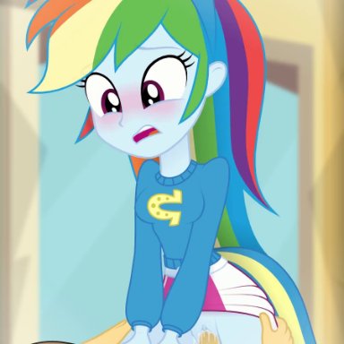 equestria girls, my little pony, rainbow dash (eg), randomtriples, teddy, animated, tagme, video