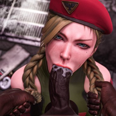 street fighter, cammy white, chadrat, 1boy, :&gt;=, angry, big penis, blonde hair, blue eyes, bmwf, breasts, clothed, clothed female nude male, dark-skinned male, dark skin
