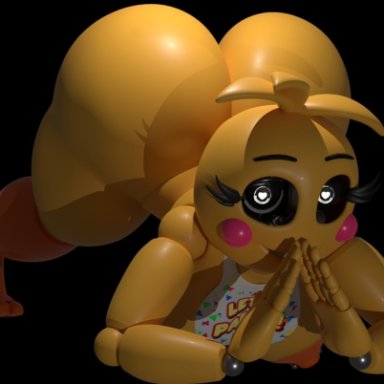 five nights at freddy's, five nights at freddy's 2, lovetaste chica, toy chica (fnaf), toy chica (love taste), big ass, big breasts, 3d