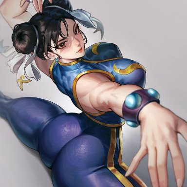 capcom, street fighter, chun-li, sayanestia, 1girls, asian, asian female, ass, athletic female, big ass, big breasts, breasts, brown eyes, brown hair, busty