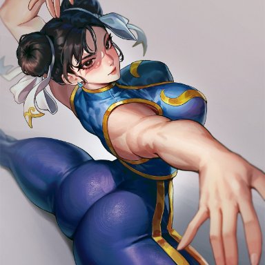 capcom, street fighter, chun-li, sayanestia, 1girls, asian, asian female, ass, athletic female, big ass, big breasts, breasts, brown eyes, brown hair, busty