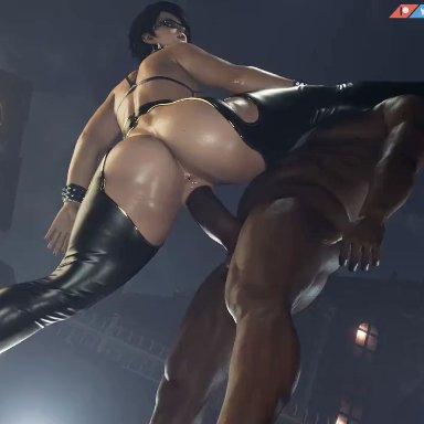 bayonetta, bayonetta 2, bayonetta 3, platinum games, sega, bayonetta (character), axenanim, 1boy, 1boy1girl, 1girls, anus, ass jiggle, bdsm outfit, big ass, big penis