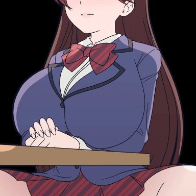 komi-san wa komyushou desu, komi shouko, manyakis, alternate breast size, anal, anal penetration, big breasts, breasts, clothed, clothing, dildo, dildo in ass, female, female only, heart