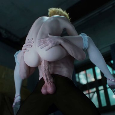 final fantasy, final fantasy vii, cloud strife, leeterr, 2boys, anal, anal sex, balls, big penis, erection, femboy, girly, male, male only, nude