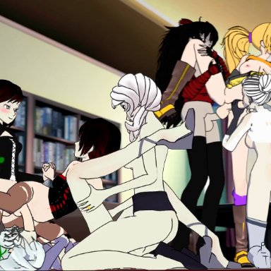 rooster teeth, rwby, blake belladonna, faunus, kali belladonna, raven branwen, ruby rose, summer rose, team rwby, weiss schnee, willow schnee, winter schnee, yang xiao long, sfmslayer, 9futas