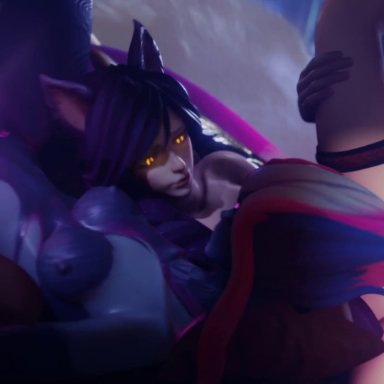 league of legends, riot games, ahri, evelynn, salsen3d, foursome, mmff, 3d, animated, sound, tagme, video