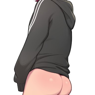 taylor (dross), dross, 1boy, ass, bandaid, bottomless, crossdressing, femboy, femboy only, gay, hoodie, light-skinned male, light skin, male, male only