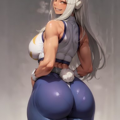 my hero academia, miruko, rumi usagiyama, usagiyama rumi, firestarter88, stable diffusion, 1girls, bunny ears, bunny girl, bunnysuit, curvaceous, curvy body, female focus, female only, huge breasts