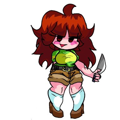 friday night funkin, undertale, chara, chara (undertale), girlfriend (friday night funkin), breasts, knife, looking at viewer