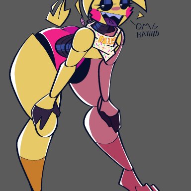 five nights at freddy's, toy chica (fnaf), xexeezy, animatronic, ass, bent over, big ass, big butt, butt, fat ass, female, female only, furry, furry only