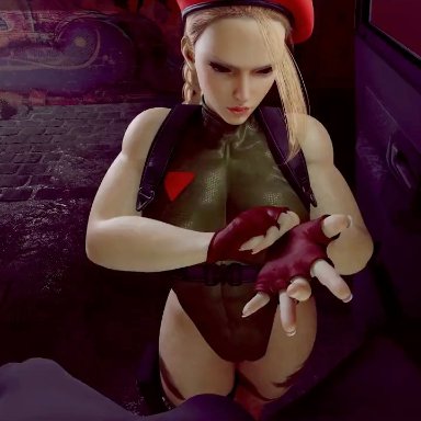 capcom, street fighter, street fighter 6, cammy white, kassioppiava, x3d, 1boy, 1girls, alternate costume, angry face, aroused, ass, athletic, athletic female, balls