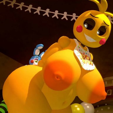 five nights at freddy's, five nights at freddy's 2, fnaf, huge toy chica, lovetaste chica, toy bonnie (fnaf), toy chica (fnaf), kassioppiava, lovemilliesm, plumenjoyerse, big ass, big breasts, big butt, big nipples, doggy style