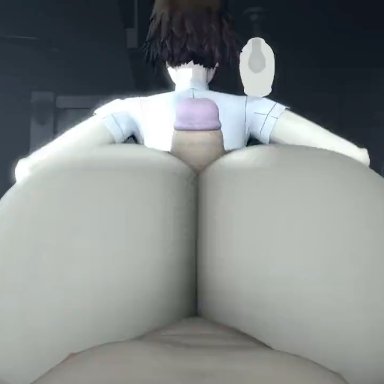 persona, persona 5, shin megami tensei, makoto niijima, atomicgato, 1boy, 1girls, ass bounce, ass clap, ass clapping, ass jiggle, ass shake, assjob, bare ass, big ass