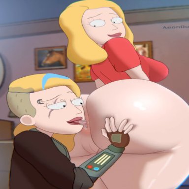 rick and morty, beth smith, aeondud, anilingus, ass, asshole, big ass, eating ass, rimjob, rimming, animated, tagme, video