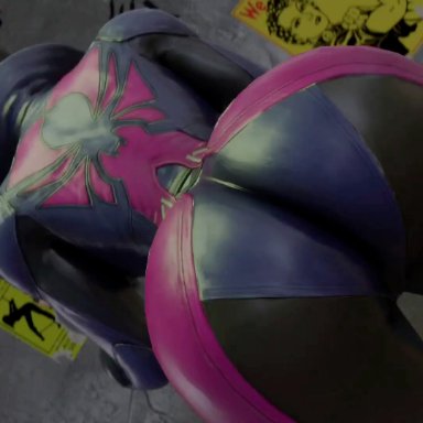 capcom, street fighter, street fighter 6, street fighter v, juri han, kishi, 1girls, asian female, ass, ass focus, big ass, big butt, black hair, bodysuit, bubble ass