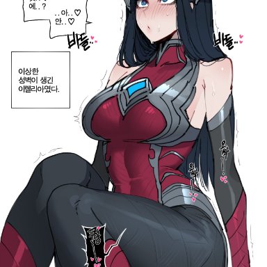 league of legends, riot games, teamfight tactics, irelia xan, mr.skull, ratatatat74, 1girls, black hair, blue eyes, female, female focus, long hair, medium breasts, pale skin, pale-skinned female