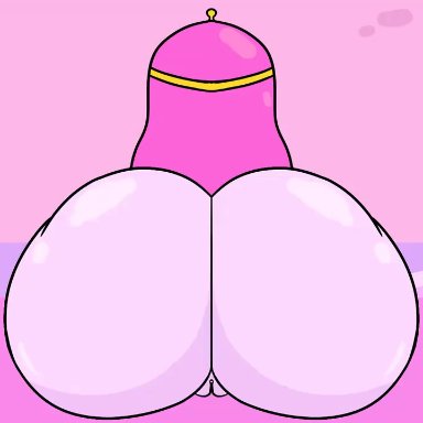 adventure time, princess bubblegum, banillansfw, 1girls, ass, ass expansion, big ass, big butt, fat ass, female, female only, huge ass, large ass, looking at viewer, mob face