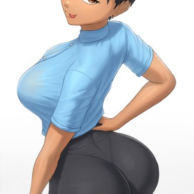 dc, dc comics, my adventures with superman, superman (series), lois lane, superbusty, 1girls, alternate breast size, ass, black hair, breasts, brown skin, bubble butt, dat ass, female
