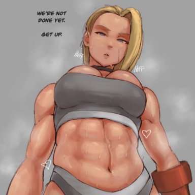 capcom, street fighter, street fighter 6, cammy white, paranoiddroid, 1girls, abs, blonde hair, breasts, female, large breasts, muscular, muscular female, panties, short hair