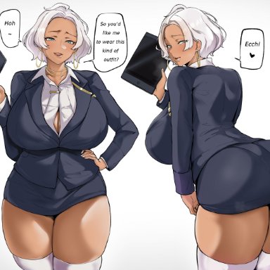 gundam, gundam suisei no majo, secelia dote, puzenketsu, 1girls, ass, ass shot, big ass, big breasts, bottomwear, breasts, dat ass, ear piercing, earrings, female