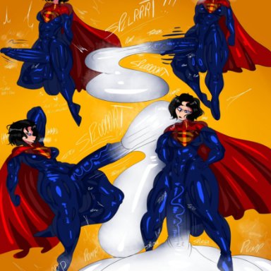 dc, dc comics, dc extended universe, the flash (2023), kara zor-el, supergirl, supergirl (sasha calle), tayuri, 1futa, balls, big breasts, bodysuit, breasts, clothed, clothing