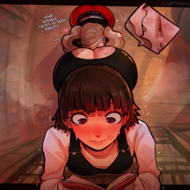 atlus, persona, persona 5, ann takamaki, makoto niijima, fluffydango, 2girls, anilingus, ass, blonde hair, brown hair, eating ass, female, large ass, light skin