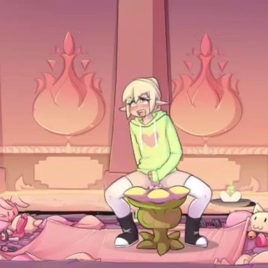 animated, bed, bee, bee girl, bondage, catgirl, chains, compilation, corruption, dancing, dark-skinned futanari, demon, dildo, dildo in ass, elf