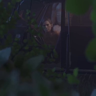 sfm, the last of us, the last of us 2, ellie (the last of us), ellie williams, icedev, memz3d, timpossible, big ass, car, clothed male, clothed male nude female, completely naked, completely nude, completely nude female