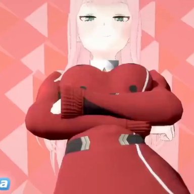 darling in the franxx, koikatsu, ppppu, studio trigger, zero two (darling in the franxx), anonbluna, 69 position, all fours, ass, ass focus, ass up, back view, big penis, blush, bodysuit