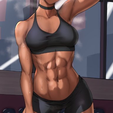 my adventures with superman, superman (series), lois lane, fluffydus, abs, athletic, athletic female, black hair, fit, fit female, muscular, muscular female, spandex, spandex shorts, sports bra