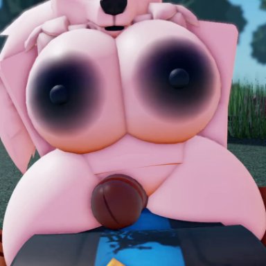 roblox, bacon hair, robloxian, willie piv, anthro, big areola, big breasts, black penis, black skin, dark-skinned male, dick, female, furry, grinding on penis, male