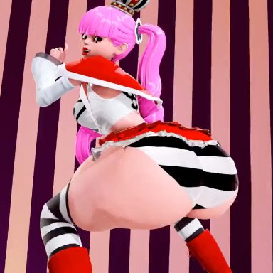 one piece, shounen jump, perona, prevence, 1female, 1girls, ass, ass bounce, ass focus, big ass, bouncing ass, curvy, female, gothic, gothic girl