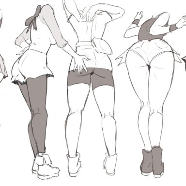 pokemon, dawn (pokemon), haruka (pokemon), hikari (pokemon), hilda (pokemon), may (pokemon), mei (pokemon), rosa (pokemon), serena (pokemon games), serena (pokemon), touko (pokemon), fi zz ill, bent over, from behind, huge ass